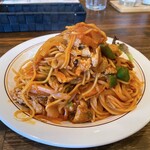 洋食亭ときわ - 鉾田産豚肉160g、パスタは250gでボリューム感があります。