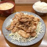 檍食堂 - 豚バラしょうが焼き定食¥1200