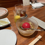 Ginza Katsukami - 前菜は甘くてジューシーなトマト