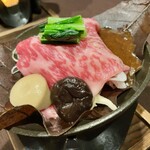 お料理 七草 - あおもり倉石牛の朴葉味噌焼き