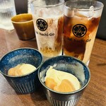 バルハチゴー - パンナコッタと桃のコンポート♡