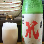 梅津の生酛 笊 純米にごり原酒 玉栄80 R4BY(ソーダ割)