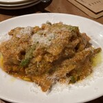 Bacco - トリッパのピリ辛トマト煮込み　1600円　　　　　　　　　　　　よく処理がされている「ハチノス」夫と子どもはコレが大好き。