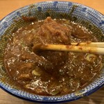 神戸牛らーめん かけはし - 爆裂神戸牛スジつけめん（牛スジアップ）