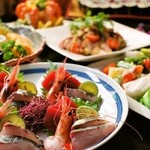 Sousaku Washoku Gantetsu - ご宴会料理のイメージです。ご希望、ご予算に合わせてコースをご用意できます。無料送迎あり。まずはご相談を！