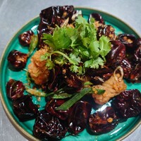 岩手産あべ鶏とたっぷり唐辛子と花椒炒め
