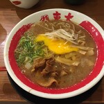 東大 京都店 - 徳島ラーメン(並)　卵割り失敗