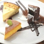 Assortment of 3 types of desserts