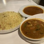 Minami Indo Ryourichennai - ラッサムスープ＋サンバールカレー＋レモンライス