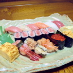 揚羽寿司 - 種を一貫づつ足し算しても、かなり豪華なのにCP抜群です。