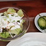 キッチン ブルー グローブ - サラダ、お新香のアップ