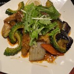 Ootoya - 鱈と夏野菜の麻辣炒め