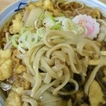 翁そば - 蕎麦はホロホロの平打ち！