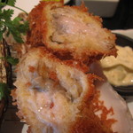 とんかつ マンジェ - 特上カキフライ(アップ)