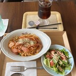 cafe Hanamori - 喫茶店のナポリタン(Ｂセット)  計1,353円税込