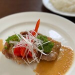 ラ・ティアーモ - 肉料理ランチ　（ポークソテーのオニオンソース）