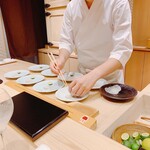 すし 良月 - 鮑の貝柱