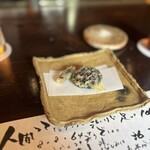 たでの葉 - ムラサキヤマドリタケの天ぷら