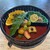 韻松亭 - 料理写真:緑の器に2種のお豆とジュレ。ジュレが酸っぱいお味でびっくり。