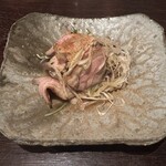 あぐり - 鴨ロース焼煮と香味葱の辛子ダレ和え、850円(税別)