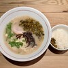 博多ラーメン 虎 - 純製らーめん ¥750 ＋ 高菜 ¥100 ＋ ごはん ¥100