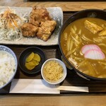 Kodawari Mendo Koro Katou - 鶏唐揚げセット　カレーうどん