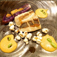 匠 - 鱸の鉄板焼　とうもろこしのソース