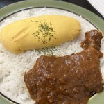 クロック - チーズオムレツカレー&骨付きチキン