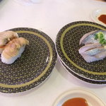 Hamazushi - 煮蛤？？　秋刀魚