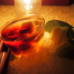 界 阿蘇 - 甘味：フルーツ入り梅酒ゼリー