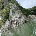 木曽川うかい - 一枚岩、すごい眺め