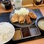 からやま - 料理写真:合盛り定食(もも＆赤カリ)(¥690+税)
          ごはん大盛(+¥30)   計税込¥792 のはずだったが…。