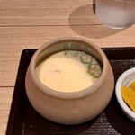 炭火食堂 凪 - オクラ入り茶碗蒸し。なめらか。