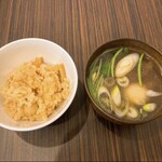 Resutoran Hatago - 朝食(ほたてご飯 だまこ鍋)