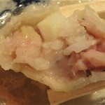 餃子専門店 上海 - 焼き餃子　断面
