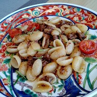 RISTORANTE E'VOLTA Unico Polo - ニョケティサルディとはサルディーニャ島の小さなニョッキだそうです。仔羊の軽快な旨みがニョッキにまとわりついて美味しい❤️(*´꒳`*)