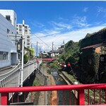 中華そば うお静 - お店近くの川２