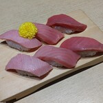 沼津魚がし鮨 - 特上まぐろ三種