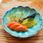 かぶと - かぼちゃ、なす、うり、人参のお新香