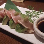 Rakuichi - 鶏とアボカドのわさび醤油５８０円