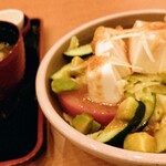 七福の湯 - すりおろし野菜ドレッシングをかけて！