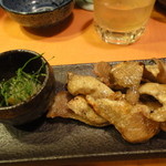 地鶏や - 鶏皮ポン酢