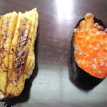 神田笹鮨 - 穴子とイクラ