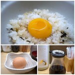因幡町 一慶 - ◆生卵が添えられているので、〆は「TKG]で。これにも「だし醬油」が合いますね。♪