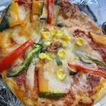 ARUKARA - ベーグル生地のピザ。もっちり食べごたえあり。