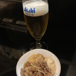 庄司 - 生ビール（小）、お通し