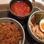 Konamonzu - ランチ:つけ麺(辛味噌)チャーハンセット