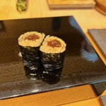 恵比寿 鮨 ふじまさ - 強めに甘辛く煮た干瓢とワサビが沁みる大人な味