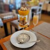 Cafe T - 桃・黄金桃のパフェと長野と山形のももでジュース