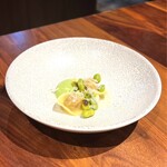 イル ネッビオ - カボチャの甘味とサルシッチャの塩味のバランスが秀逸で、枝豆ソースの彩りがまたオシャレですね(o^^o)